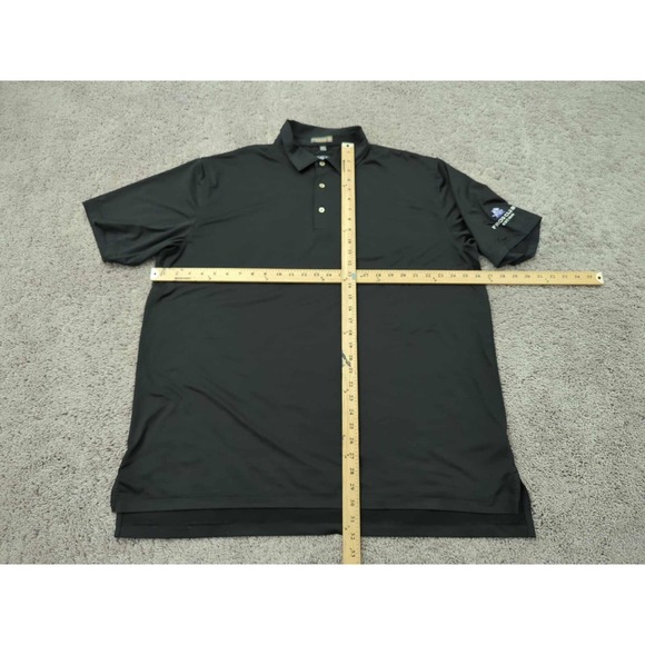 TCU Horned‎ Frogs Polo Shirt Mens XXL NCAA Frog Club Peter Millar Black - Picture 4 of 8